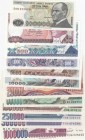 Turkey, 10 Lira, 100 Lira, 500 Lira, 1.000 Lira, 5.000 Lira, 10.000 Lira, 20.000 Lira, 50.000 Lira, 100.000 Lira, 250.000 Lira, 500.000 Lira and 1.000...
