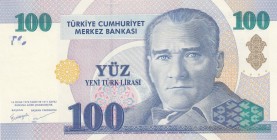 Turkey, 100 New Lira, 2005, AUNC, p221, 
 Serial Number: B01 042603
Estimate: 50-100 USD