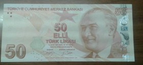 Turkey, 50 Lira, 2017, XF, p225c, RADAR
 Serial Number: C348 888888
Estimate: 40-80 USD
