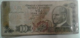 Turkey, 100 Lira, 1972/83, FINE, 7.EMISSION
32 pcs,mix etters
Estimate: 15-30 USD