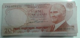 Turkey, 20 Lira, 1979/83, FINE to XF, 6.EMISSION
38 pcs mixed lerrers
Estimate: 10-20 USD