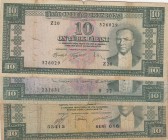 Turkey, 10 Lira, 1952/63, FINE, 5.EMISSION
3 pcs mix lot
Estimate: 20-40 USD