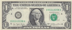United States of America, 1 Dollar, 1977, UNC, p402a
 Serial Number: D01113158A
Estimate: 10-20 USD