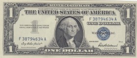 United States of America, 1 Dollar, 1957, UNC, p419 
 Serial Number: F38794634A
Estimate: 15-30 USD