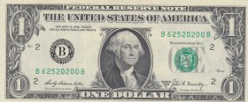 United States of America, 1 Dollar, 1969, UNC, p449c
1969B, Serial Number: B62520200B
Estimate: 10-20 USD