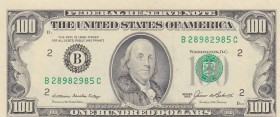 United States of America, 100 Dollars, 1985, XF, p479, ERROR
Failed cut, Serial Number: B 28982985 C
Estimate: 100-200 USD