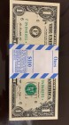 United States of America, 1 Dollar, 2003, UNC, p515, BUNDLE
total 100 consecutive banknotes , Serial Number: F 04040201
Estimate: 200-400 USD