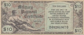 United States of America, 10 Dollars, 1951, VF, pM28
Military payment certificate, Serial Number: D09204967D
Estimate: 100-200 USD