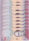 Venezuela, 10 Bolivares, 2018, UNC, pNew, total 10 banknotes
Consecutive serial number banknotes, Serial Number: F48520801-02-03-04-05-06-07-08-09-10...