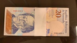 Venezuela, 20 Bolivares, 2018, UNC, pNew, BUNDLE
Total 100 banknotes
Estimate: 25-50 USD