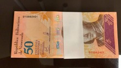 Venezuela, 50 Bolivares, 2018, UNC, pNew, BUNDLE
Total 100 banknotes
Estimate: 30-60 USD