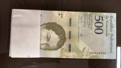 Venezuela, 500 Bolivares, 2018, UNC, pNew, BUNDLE
Total 100 banknotes
Estimate: 40-80 USD