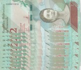 Venezuela, UNC, Total 10 banknotes
2 Bolivares(10), 2018, UNC, pNew (consecutive serial numbers)
Estimate: 10-20 USD