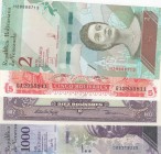 Venezuela, UNC, total 4 banknotes
 Serial Number: H28686713, G12955811, P61176294, C08319225
Estimate: 15-30 USD