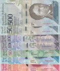 Venezuela, Different 7 banknotes
500 Bolivares(2), 2017, UNC, p94b; 1.000 Bolivares(2), 2017, UNC, p95b; 5.000 Bolivares, 2017, UNC, p97b; 10.000 Bol...