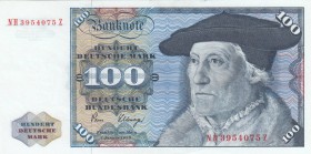 Germany- Federal Republic, 100 Mark, 1980, UNC, p34d
 Serial Number: NH3954075Z
Estimate: 125-250 USD