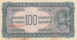 Yugoslavia, 100 Dinara, 1944, VF, p53a
There is stain on the banknote, Serial Number: BK 632906
Estimate: 30-60 USD
