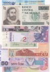 Mix Lot, UNC, Total 8 banknotes
Kyrgyzstan, 50 Soms, 2002, p20; Saint Thomas and Prince, 500 Dobras, 1993, p63; Zambia, 1 Kwacha, 1980-88, p23b; Mala...