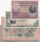 Mix Lot, VF/UNC, (Total 4 banknotes)
Mexico, 1 Peso, 1914, VF; Spain, 50 Pesetas, 1928, Aunc; China, 5 Yüan, 1936, Unc; Russia, 10 Rubles, 1909, XF
...