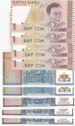 Mix Lot, Different 9 banknotes
Kyrgyzstan, 1 Som(4), 1999, UNC, p15a; Uzbekistan, 5 Sum(2), 1994, UNC, p75; 25 Sum(3), 1994, UNC, p77
Estimate: 15-3...