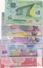 Mix Lot, Different 8 polymer plastic banknotes
Paraguay, 2.000 Guaranies, 2008, UNC, p228a; 5.000 Guaranies, 2016, UNC, p234; Maldives, 5 Rufiyaa, 20...