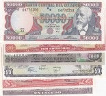 Mix Lot, Total 6 banknotes
Brazil, 100 Centavos, 1967, UNC, p185a; Bolivia, 1.000 Pesos, 1982, UNC, p167; Peru, 50 Soles de Oro, 1977, UNC, p113; Chi...