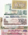 Mix Lot, Lot of 6 UNC banknotes from 5 different countries
Lithuania, 0.10 Talonas, 1991; Spain, 100 Pesetas, 1970; Azerbaijan, 250 Manat, 1992; Scot...