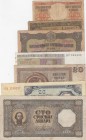 Mix Lot, Total 7 banknotes
Mozambique, 1 Escudo, 1944, POOR, p92; Albania, 10 Lek, 1940, FINE, p11; Bulgaria, 5 Leva Srebro, 1916, FINE, p16; Belgium...