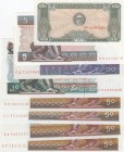 Mix Lot, Total 8 banknotes
Cambodia, 0.2 Riels, 1979, AUNC; Myanmar, 5 Kyats, 1995, UNC; 10 Kyats, 1995, UNC; 20 Kyats, 1995, UNC; 50 Kyats(4), 1994/...