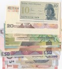 Mix Lot, Total 15 banknotes
Indonesia, 10 Sen(2), 1964, UNC; 1.000 Rupiah, 2012, UNC; 1.000 Rupiah, 2016, UNC; 5.000 Rupiah(2), 2016, UNC; Poland, 20...