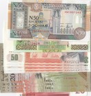 Mix Lot, Total 17 banknotes
Kyrgyzstan, 20 Som(2), 2016, UNC; Somalia, 50 Shillings(3), 1991, UNC; Guinea, 500 Cents(4), 1960, UNC; Peru, 50 Intis(4)...