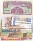 Mix Lot, Total 18 banknotes
Great Britain, British Armed Forces, 1 Pound(4), 1962, UNC(-); Kyrgyzstan, 50 Tyivin(4), 1993, UNC; Transnistria, 1 Ruble...