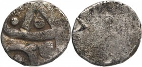 Silver Half Karshapana Coin of Babyal Hoard type of Kuru Janapada.
