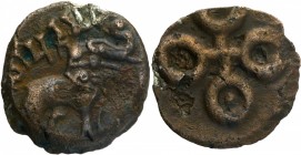 Potin Coin of Siri Pulumavi of Satavahana Dynasty.