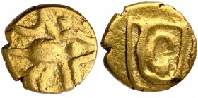 Gold Fanam of Ambadeva of Kayasthas of Kurnool.