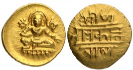 Gold Half Varaha Coin of Krishnadevaraya of Vijayanagara Empire.