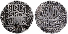 Silver One Rupee Coin of Akbar of Ahmadabad Mint.