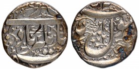Silver One Rupee Coin of Jahangir of Ahamadnagar Mint.