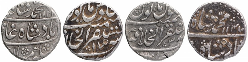 Mughal Coins
20. Muhammad Shah (1719-1748)
Lot of 02 Coins
 Muhammad Shah, Ak...