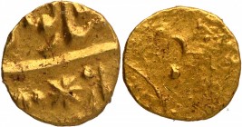 Gold Half Fanam Coin of Shah Alam II.
