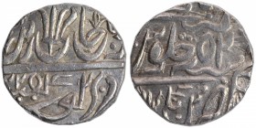 Silver One Rupee Coin of Ravishnagar Sagar Mint of Maratha Confederacy.