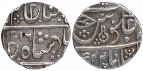 Silver One Rupee Coin of  Malharnagar Mint of Indore State.