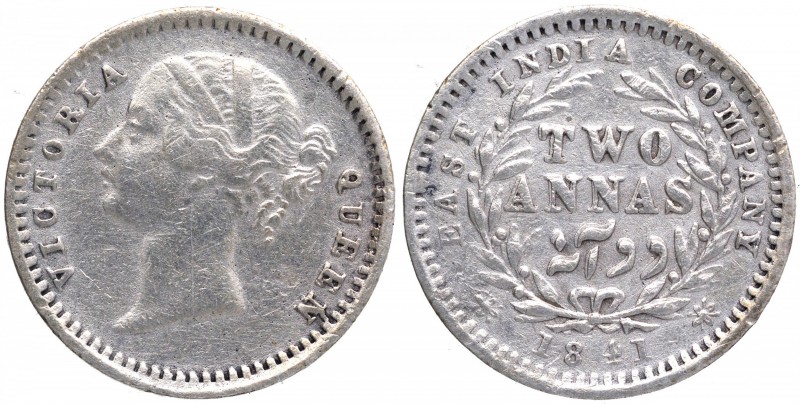 British India
Annas 2 (Silver)
Annas 02 
1841, Victoria Queen, Silver 2 Annas...