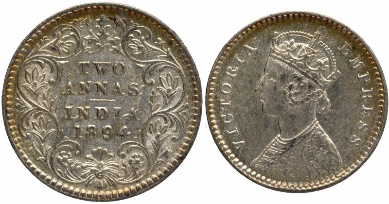 British India
Annas 2 (Silver)
Annas 02 
1894, Victoria Empress, Silver 2 Ann...