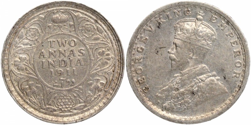 British India
Annas 2 (Silver)
Annas 02 
1911, King George V, Silver 2 Annas,...