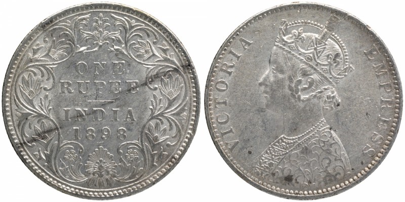 British India
Rupee 1
Rupee 01
1898, Victoria Empress, Silver Rupee, Bombay M...