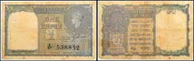 One Rupee Bank Note of King George VI Signed by C.E.Jones of 1944.