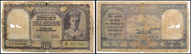 Ten Rupees Bank Note of King George VI of Signed by C.D. Deshmukh of 1944.