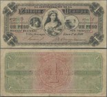 Argentina: Administracion De La Colonia Ocampo 1 Peso 1888, P.NL, still nice and intact, pressed with tiny border tears, Condition: F-/F.
 [zzgl. 19 ...