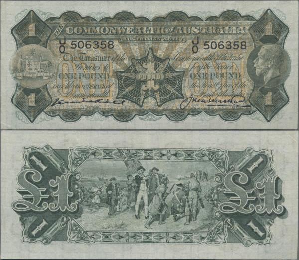 Australia: The Commonwealth of Australia 1 Pound ND(1926-32) with signatures: Ke...